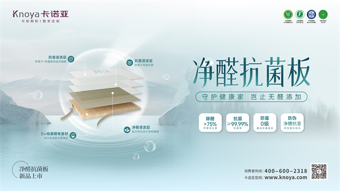 卡諾亞凈醛抗菌板豈止無醛添加，全方位守護(hù)健康家